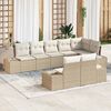 vidaXL Ensemble de canap&eacute; de jardin 8 pcs Beige et cr&egrave;me Poly rotin