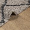 vidaXL Tapis shaggy &agrave; poils longs moderne beige anthracite 80x200 cm