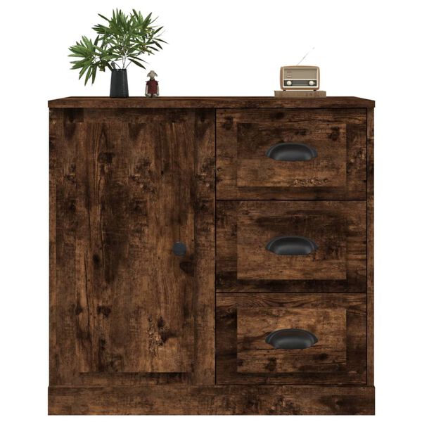 vidaXL Buffet ch&ecirc;ne fum&eacute; 70x35,5x67,5 cm bois d'ing&eacute;nierie
