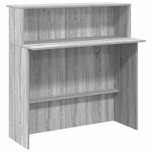 vidaXL Bureau de r&eacute;ception sonoma gris 100x50x103,5 cm bois ing&eacute;nierie