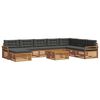 vidaXL Ensemble de canap&eacute;s d'ext&eacute;rieur 9 pc Naturel et Anthracite