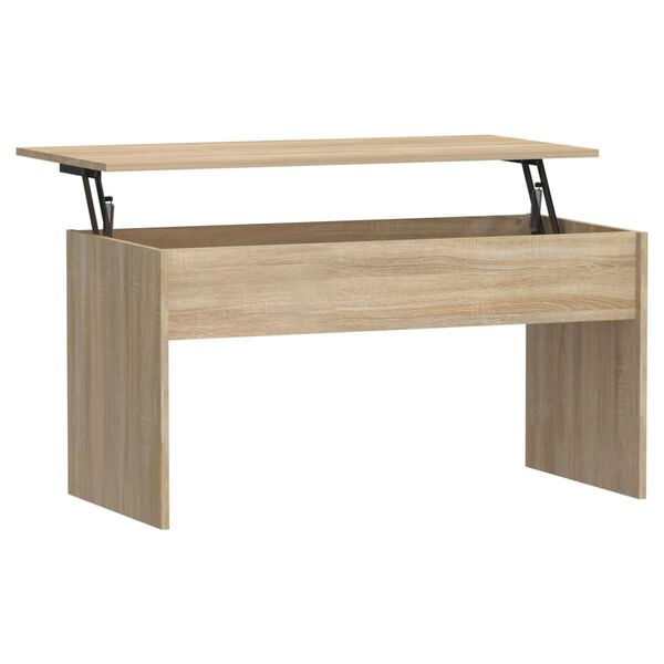 vidaXL Table basse ch&ecirc;ne fum&eacute; 102x50,5x52,5 cm bois d'ing&eacute;nierie