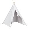 vidaXL Tente tipi d'enfants avec sac Peau de p&ecirc;che Blanc 120x120x150cm