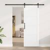 vidaXL Porte coulissante ORKDAL Blanc et Noir 78 x 211 cm Pin massif