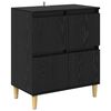 vidaXL Buffets 2 pcs Ch&ecirc;ne noir 60 x 35 x 70 cm Bois d'ing&eacute;nierie