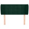 vidaXL T&ecirc;te de lit avec oreilles Vert fonc&eacute; 103x23x78/88 cm Velours