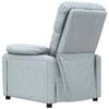 vidaXL Fauteuil de massage Gris clair Tissu