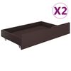 vidaXL Cadre de lit baldaquin et 2 tiroirs Marron fonc&eacute; Pin 180x200 cm