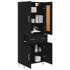 vidaXL Haut Armoire Ch&ecirc;ne noir 69,5 x 34 x 180 cm Bois d'ing&eacute;nierie