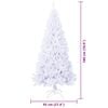 vidaXL Sapin de No&euml;l artificiel avec 300 LED Blanc 180 cm PVC et Acier