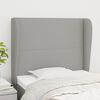 vidaXL T&ecirc;te de lit avec oreilles Gris clair 83x23x118/128 cm Tissu
