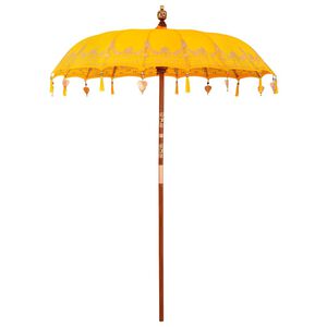 vidaXL Parasol balinais Jaune 185 x 185 x 260 cm
