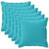 vidaXL Housse de coussin 6 pc HOUTEN Turquoise 55 x 55 cm Polyester