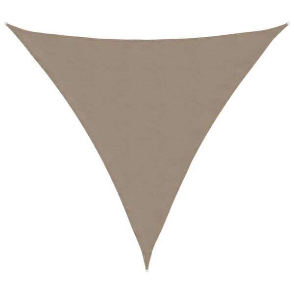 vidaXL Voile de parasol tissu oxford triangulaire 3x3x3 m taupe