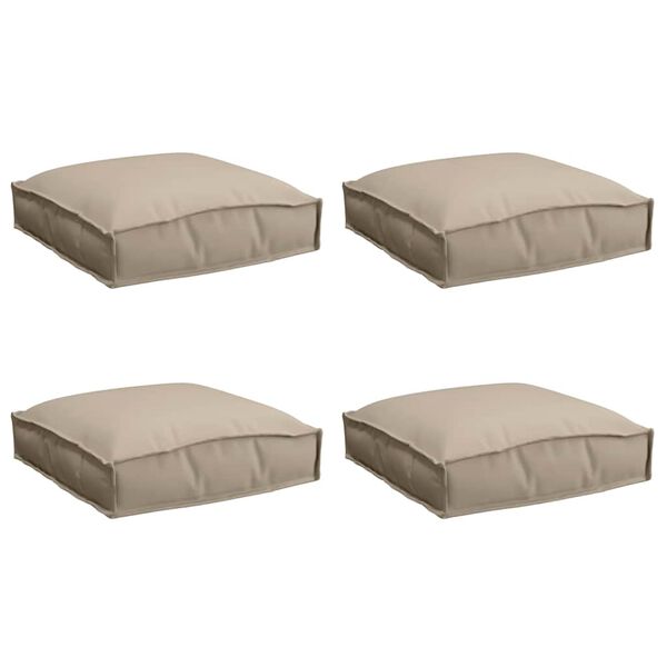 vidaXL Coussin 4 pcs Taupe 40 x 40 x 8 cm Tissu Oxford