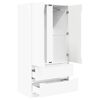 vidaXL Armoire Blanc Brillant 79,5 x 49 x 156 cm Bois d&rsquo;ing&eacute;nierie