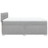 vidaXL Sommier à lattes de lit avec matelas Gris clair 140x190cm Tissu