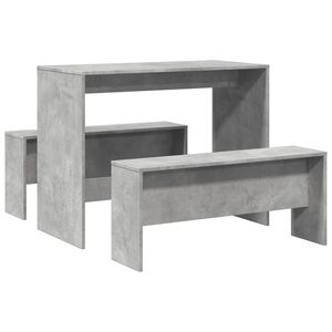 vidaXL Ensemble table &agrave; manger et bancs 3 pcs bois d'ing&eacute;nierie