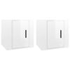 vidaXL Meubles TV muraux 2 pcs Blanc brillant 40x34,5x40 cm