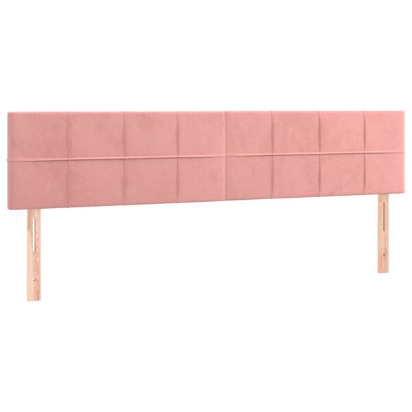 vidaXL Têtes de lit 2 pcs Rose 80x5x78/88 cm Velours