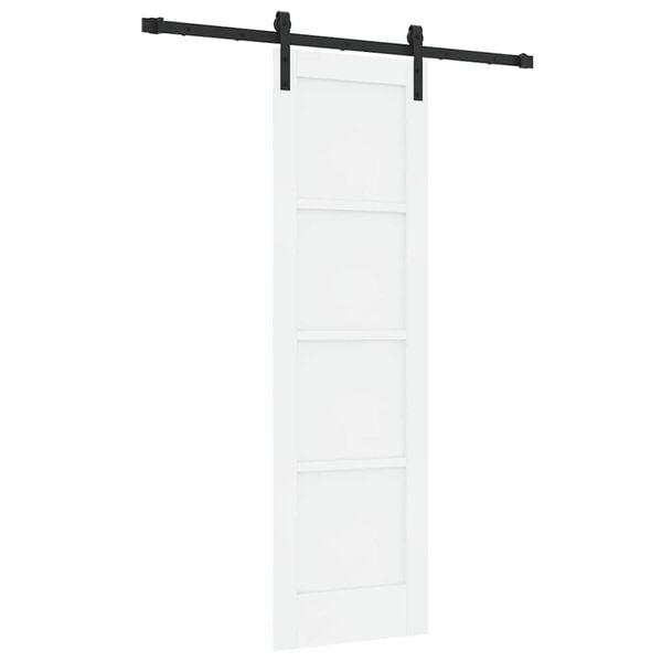vidaXL Porte coulissante Blanc 61 x 198,5 cm Pin massif