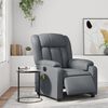 vidaXL Fauteuil de massage inclinable électrique gris similicuir