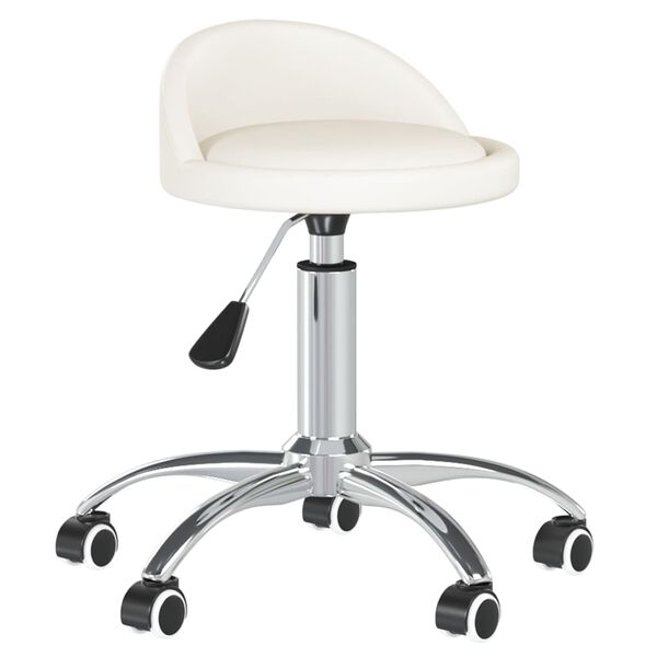 vidaXL Tabouret de massage Blanc Similicuir