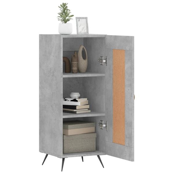 vidaXL Buffet Gris b&eacute;ton 34,5x34x90 cm Bois d'ing&eacute;nierie