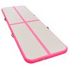 vidaXL Tapis gonflable de gymnastique avec pompe 600x100x10cm PVC Rose