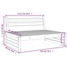 vidaXL Canapé central de jardin 120x80 cm bois massif douglas
