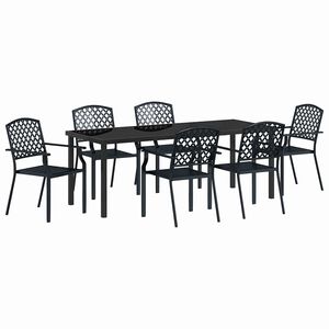 vidaXL Ensemble de salle &agrave; manger pour jardin 7 pcs Anthracite