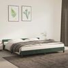 vidaXL Cadre de lit sans matelas vert fonc&eacute; 200x200 cm velours