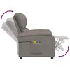 vidaXL Fauteuil électrique de massage Taupe Tissu