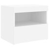 vidaXL Tables de chevet avec lumi&egrave;res LED 2 pcs blanc 50x40x45 cm