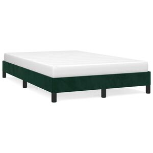 vidaXL Cadre de lit sans matelas vert fonc&eacute; 120x200 cm velours
