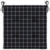 vidaXL Coussins de chaise de jardin lot de 4 motif &agrave; carreaux noir