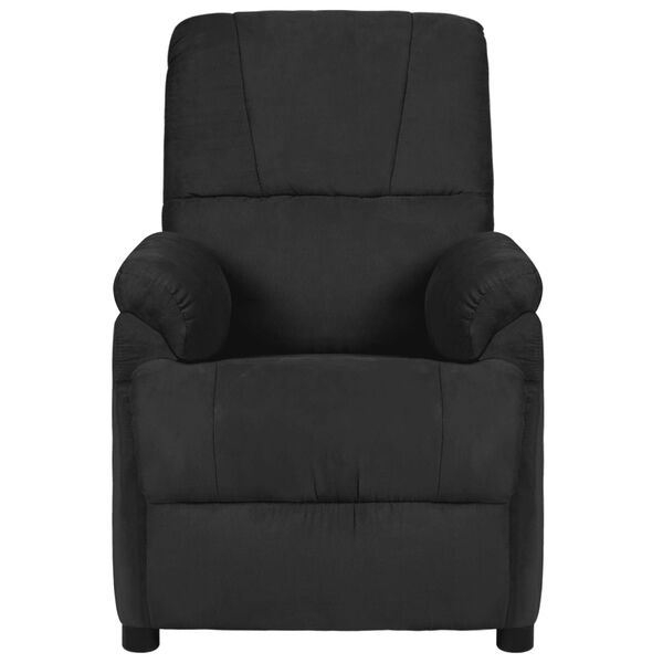 vidaXL Fauteuil inclinable noir tissu microfibre
