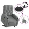 vidaXL Fauteuil inclinable de massage &eacute;lectrique Gris clair Tissu