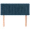 vidaXL T&ecirc;te de lit Bleu fonc&eacute; 90x5x78/88 cm Velours