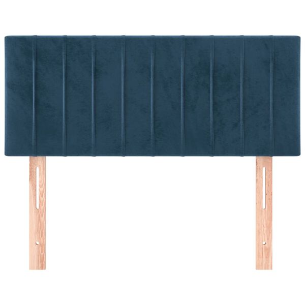 vidaXL T&ecirc;te de lit Bleu fonc&eacute; 90x5x78/88 cm Velours