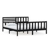 vidaXL Cadre de lit sans matelas noir bois massif