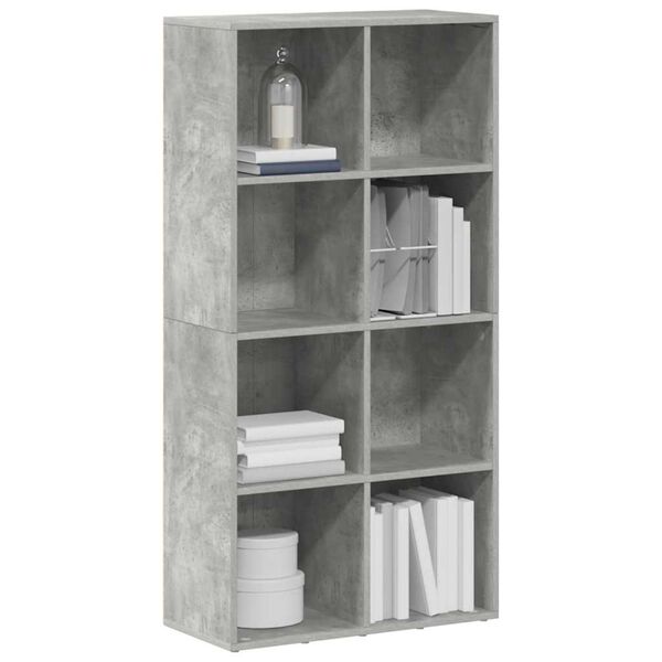 vidaXL Bibliothèque/Buffet Gris béton 66x30x130 cm Bois d’ingénierie