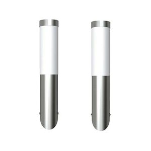vidaXL Applique murale d'ext&eacute;rieur 2 pcs Acier inoxydable