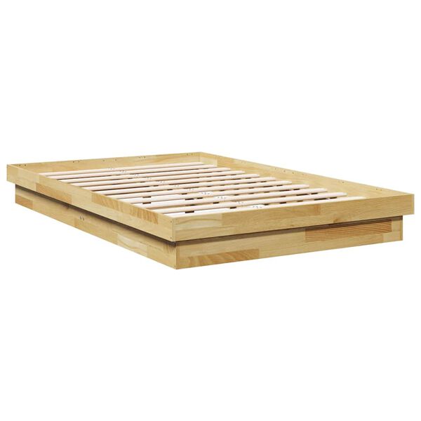 vidaXL Cadre de lit sans matelas 120x190 cm bois massif de chêne