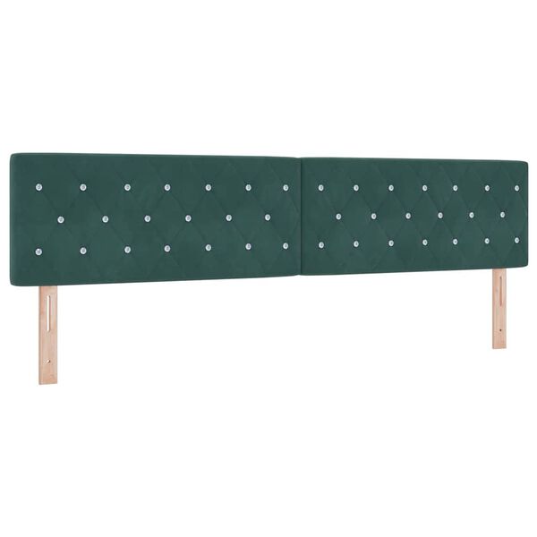 vidaXL T&ecirc;te de lit avec t&ecirc;te de lit Vert fonc&eacute; 200 cm Cuir synth&eacute;tique
