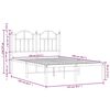 vidaXL Cadre de lit m&eacute;tal sans matelas et t&ecirc;te de lit blanc 120x200 cm