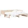 vidaXL Lit Pull-out de Jour Naturel 180 x 200 cm Pin massif