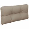 vidaXL Coussins de palette lot de 2 taupe tissu