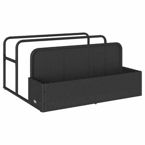 vidaXL Rangement pour matelas gonflables de piscine noir 110 x 100 x 57 cm en rotin synth&eacute;tique