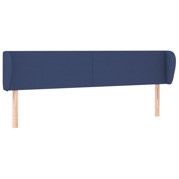 vidaXL T&ecirc;te de lit avec oreilles Bleu 203x23x78/88 cm Tissu